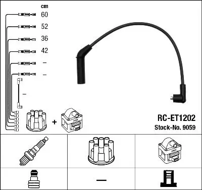 Zündleitungssatz NGK 9059 Bild Zündleitungssatz NGK 9059