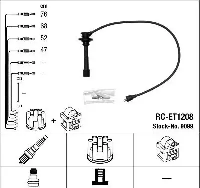 Zündleitungssatz NGK 9099 Bild Zündleitungssatz NGK 9099