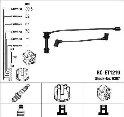 Zündleitungssatz NGK 6367 Bild Zündleitungssatz NGK 6367