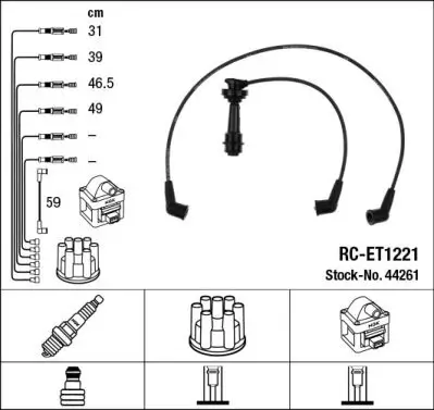 Zündleitungssatz NGK 44261 Bild Zündleitungssatz NGK 44261