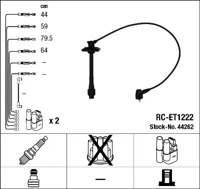 Zündleitungssatz NGK 44262 Bild Zündleitungssatz NGK 44262