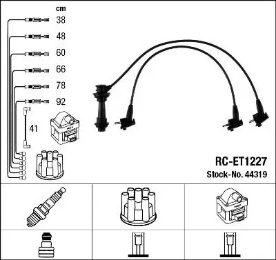 Zündleitungssatz NGK 44319 Bild Zündleitungssatz NGK 44319