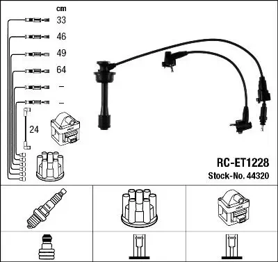 Zündleitungssatz NGK 44320 Bild Zündleitungssatz NGK 44320