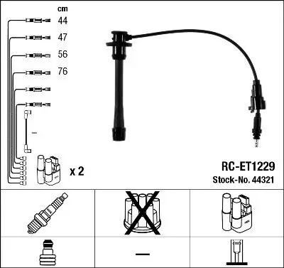 Zündleitungssatz NGK 44321 Bild Zündleitungssatz NGK 44321