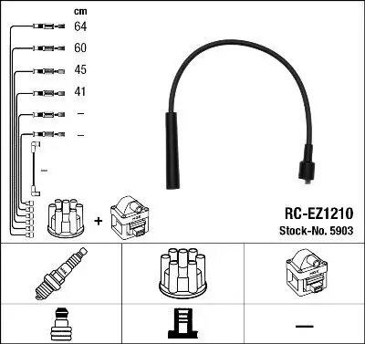 Zündleitungssatz NGK 5903 Bild Zündleitungssatz NGK 5903