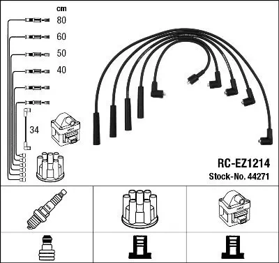 Zündleitungssatz NGK 44271 Bild Zündleitungssatz NGK 44271