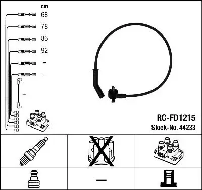 Zündleitungssatz NGK 44233 Bild Zündleitungssatz NGK 44233