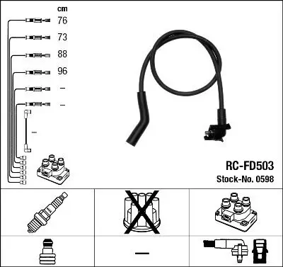 Zündleitungssatz NGK 0598 Bild Zündleitungssatz NGK 0598