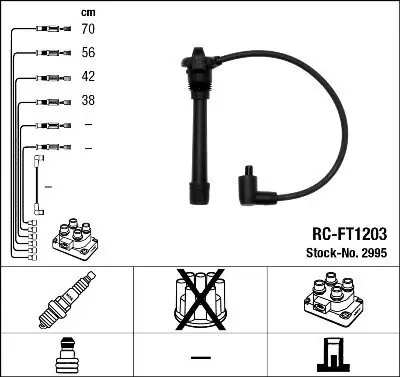 Zündleitungssatz NGK 2995 Bild Zündleitungssatz NGK 2995