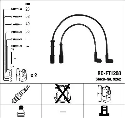 Zündleitungssatz NGK 9262 Bild Zündleitungssatz NGK 9262