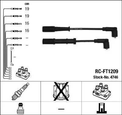 Zündleitungssatz NGK 4746 Bild Zündleitungssatz NGK 4746