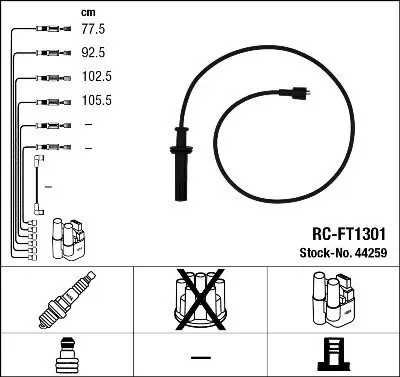 Zündleitungssatz NGK 44259 Bild Zündleitungssatz NGK 44259