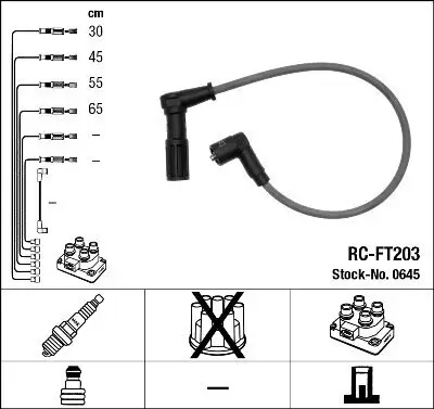 Zündleitungssatz NGK 0645 Bild Zündleitungssatz NGK 0645