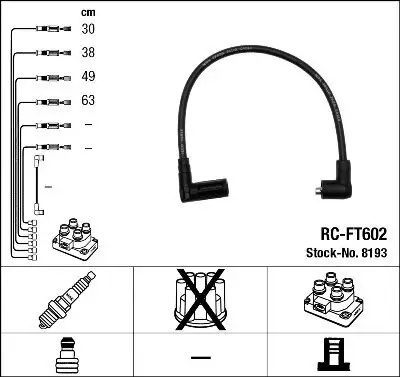 Zündleitungssatz NGK 8193 Bild Zündleitungssatz NGK 8193