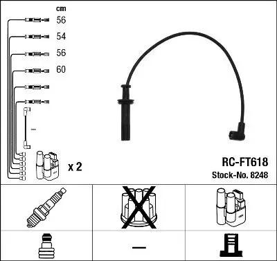 Zündleitungssatz NGK 8248 Bild Zündleitungssatz NGK 8248