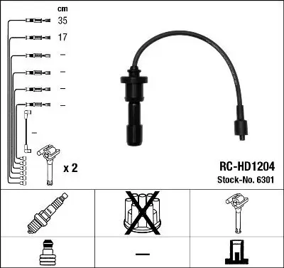 Zündleitungssatz NGK 6301