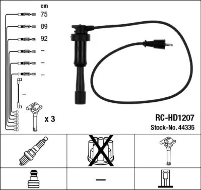 Zündleitungssatz NGK 44335 Bild Zündleitungssatz NGK 44335