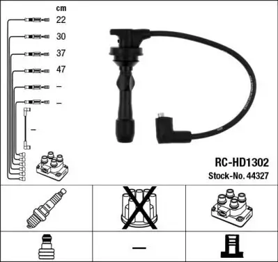 Zündleitungssatz NGK 44327 Bild Zündleitungssatz NGK 44327