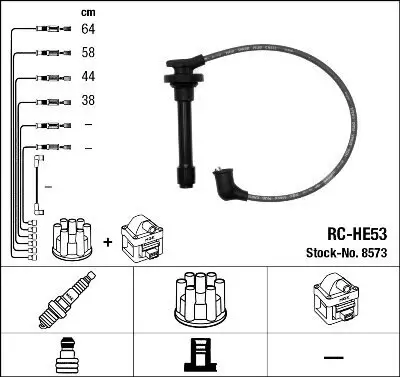 Zündleitungssatz NGK 8573 Bild Zündleitungssatz NGK 8573