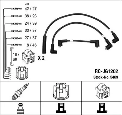 Zündleitungssatz NGK 5409 Bild Zündleitungssatz NGK 5409