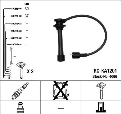 Zündleitungssatz NGK 4066 Bild Zündleitungssatz NGK 4066