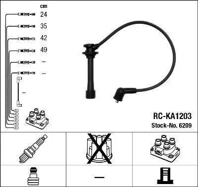 Zündleitungssatz NGK 6209 Bild Zündleitungssatz NGK 6209