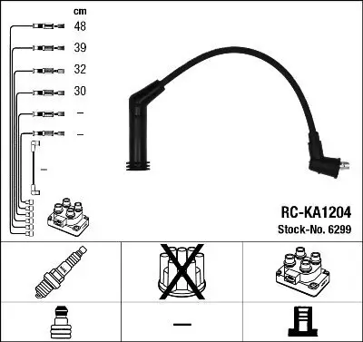 Zündleitungssatz NGK 6299 Bild Zündleitungssatz NGK 6299