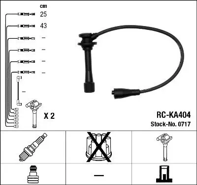 Zündleitungssatz NGK 0717 Bild Zündleitungssatz NGK 0717