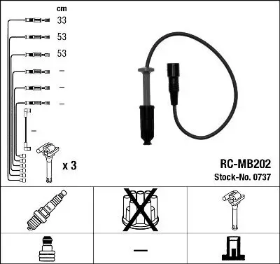 Zündleitungssatz NGK 0737 Bild Zündleitungssatz NGK 0737