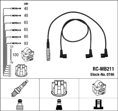 Zündleitungssatz NGK 0746 Bild Zündleitungssatz NGK 0746