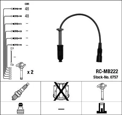 Zündleitungssatz NGK 0757 Bild Zündleitungssatz NGK 0757