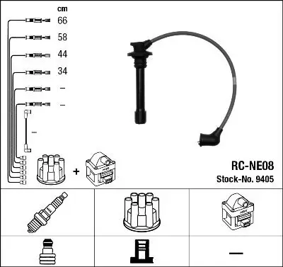 Zündleitungssatz NGK 9405 Bild Zündleitungssatz NGK 9405