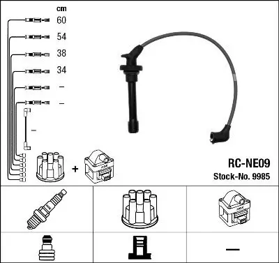 Zündleitungssatz NGK 9985 Bild Zündleitungssatz NGK 9985