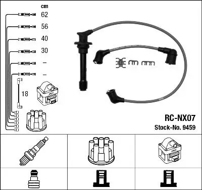 Zündleitungssatz NGK 9459 Bild Zündleitungssatz NGK 9459