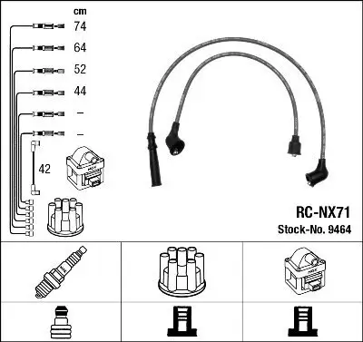 Zündleitungssatz NGK 9464 Bild Zündleitungssatz NGK 9464