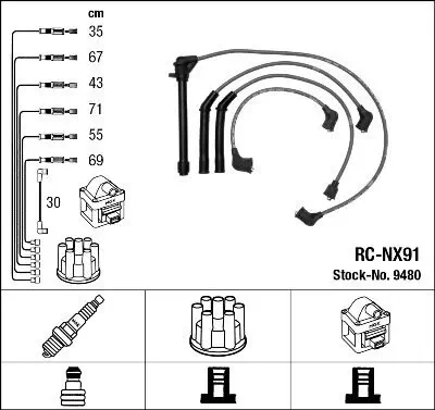Zündleitungssatz NGK 9480