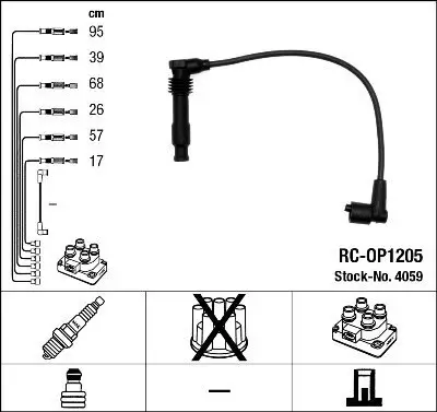 Zündleitungssatz NGK 4059 Bild Zündleitungssatz NGK 4059