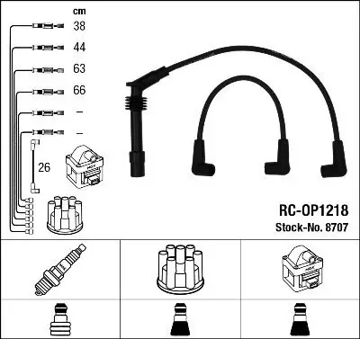 Zündleitungssatz NGK 8707 Bild Zündleitungssatz NGK 8707