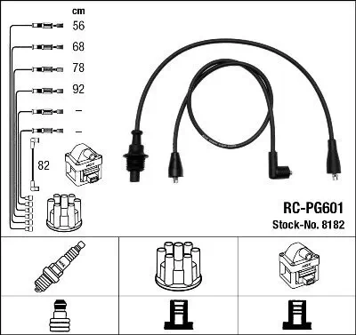 Zündleitungssatz NGK 8182 Bild Zündleitungssatz NGK 8182