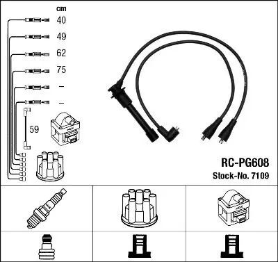 Zündleitungssatz NGK 7109 Bild Zündleitungssatz NGK 7109