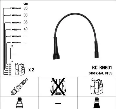 Zündleitungssatz NGK 8183 Bild Zündleitungssatz NGK 8183