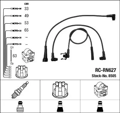 Zündleitungssatz NGK 8505 Bild Zündleitungssatz NGK 8505