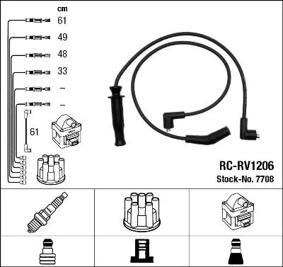 Zündleitungssatz NGK 7708