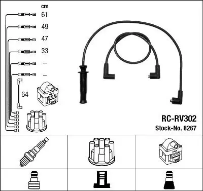 Zündleitungssatz NGK 8267 Bild Zündleitungssatz NGK 8267