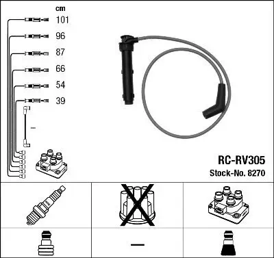 Zündleitungssatz NGK 8270 Bild Zündleitungssatz NGK 8270