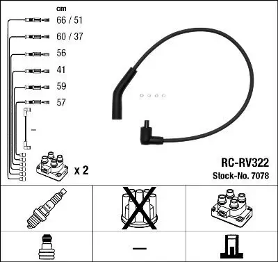Zündleitungssatz NGK 7078