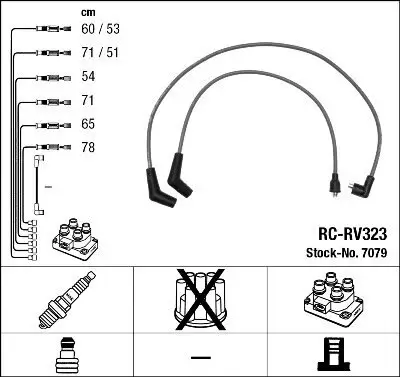 Zündleitungssatz NGK 7079 Bild Zündleitungssatz NGK 7079