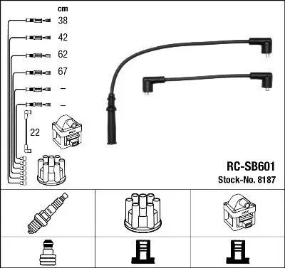 Zündleitungssatz NGK 8187 Bild Zündleitungssatz NGK 8187