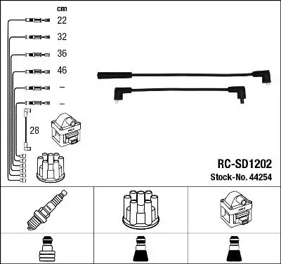 Zündleitungssatz NGK 44254