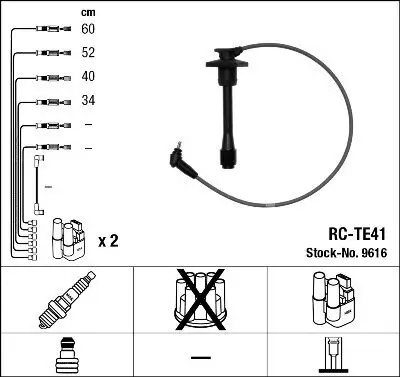 Zündleitungssatz NGK 9616 Bild Zündleitungssatz NGK 9616